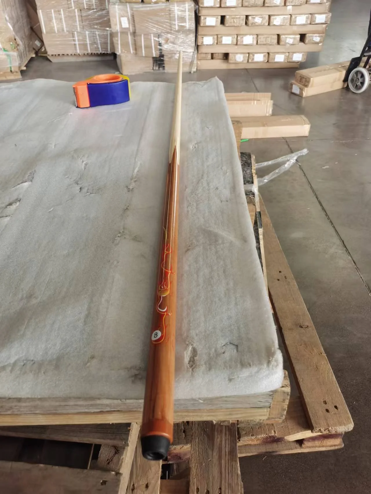 120cm Cheap Price 1-pc solid Wood Snooker Nine-Ball Training Pool Billiard Cue Stick