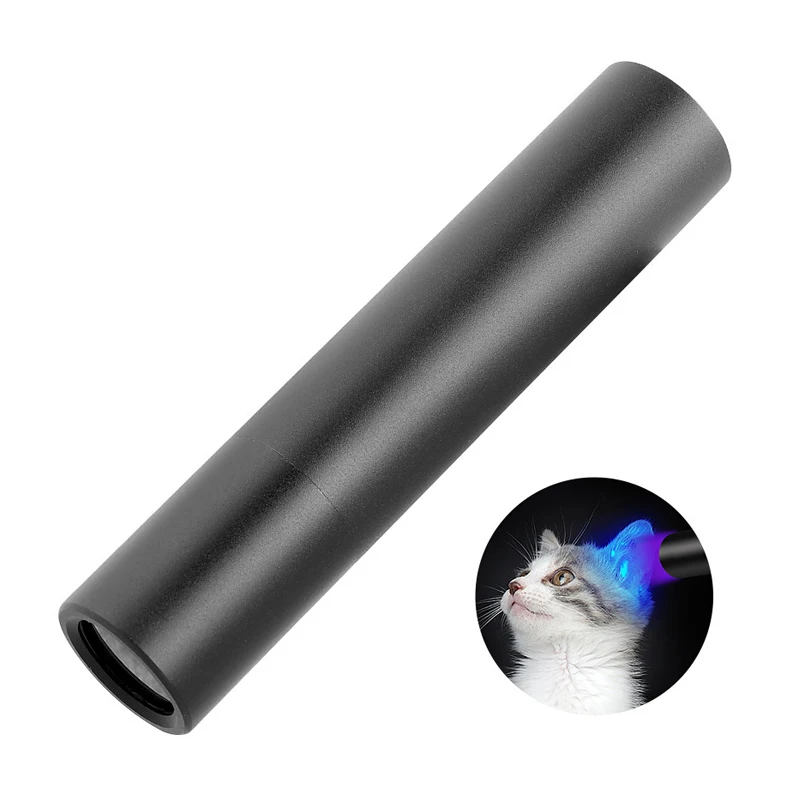 LED UV Flashlight 18650 365nm Ultraviolet Torch Purple Light Rechargeable Zoom Black Light Pet Urine Stains Detector
