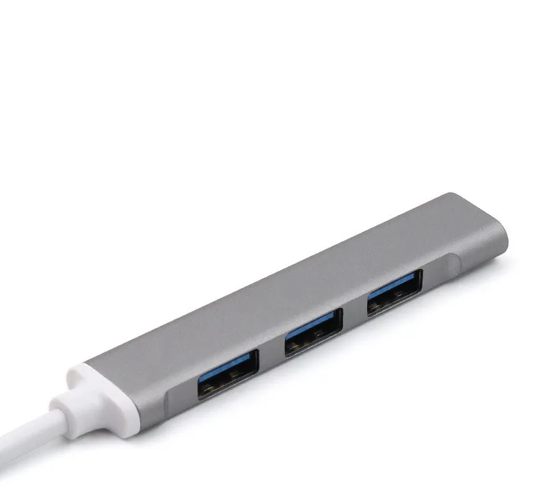  Оптовая продажа 4 в 1 многопортовый USB 3 0 к адаптер с портами для зарядки электроники из алюминиевого сплава компьютера передачи данных