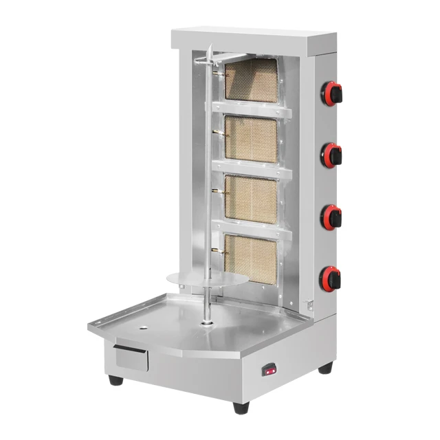 Factory Professional 3 Burners Gas Chicken Shawarma Machine With Rotary Skewers Kebab Meat Maker Machine For Sale
