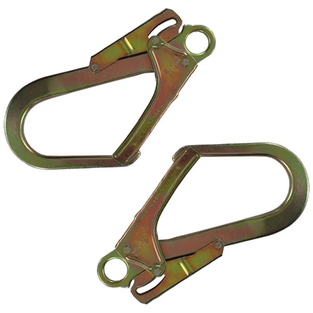110 mm*218 mm CE certification 25 Kn Factory Double Action Safety  Steel Snap Hook Large Gate Hook Double-locking hook