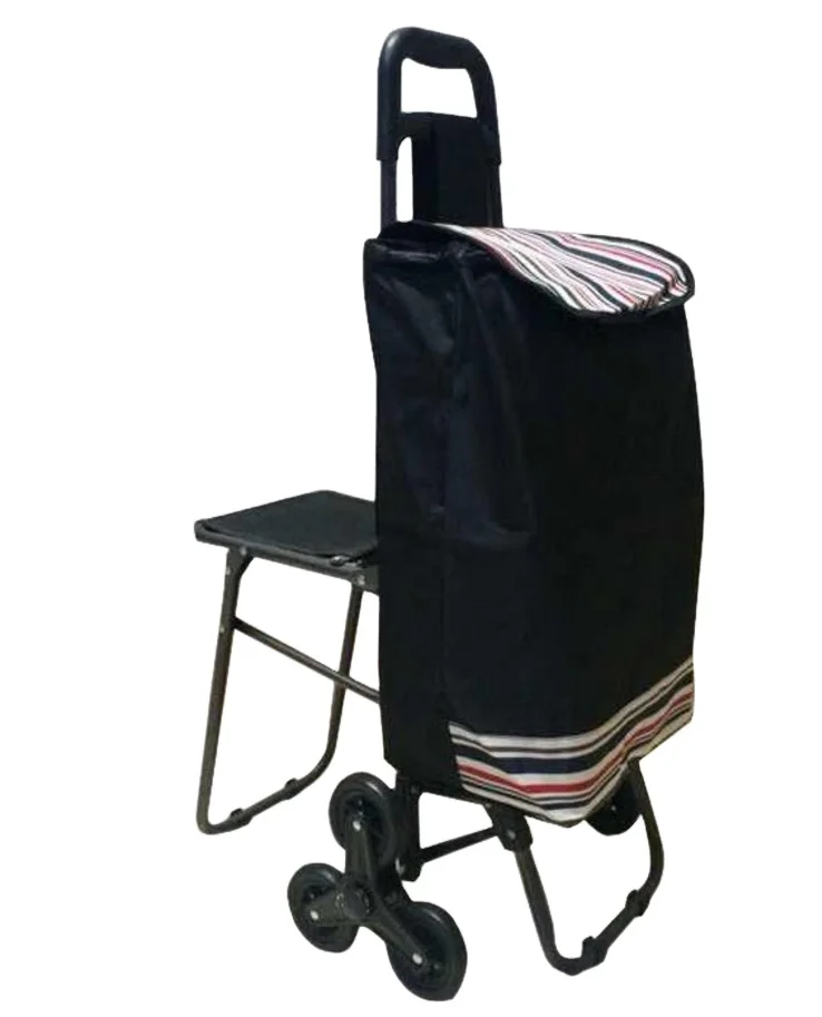 
Hot selling and cost effective folding shopping trolley carts with seat 