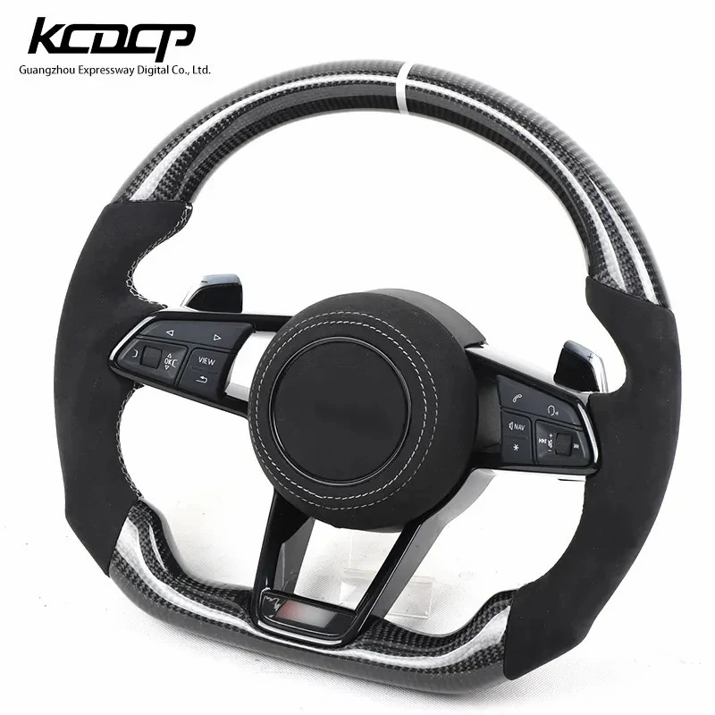 Custom Alcantara carbon fiber steering wheel For Audi TTS R8 TTRS TT racing wheel convertible