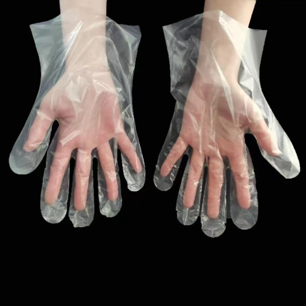 HDPE/LDPE/TPE Полиэтиленовые одноразовые перчатки коробка для 500 смотровых перчаток