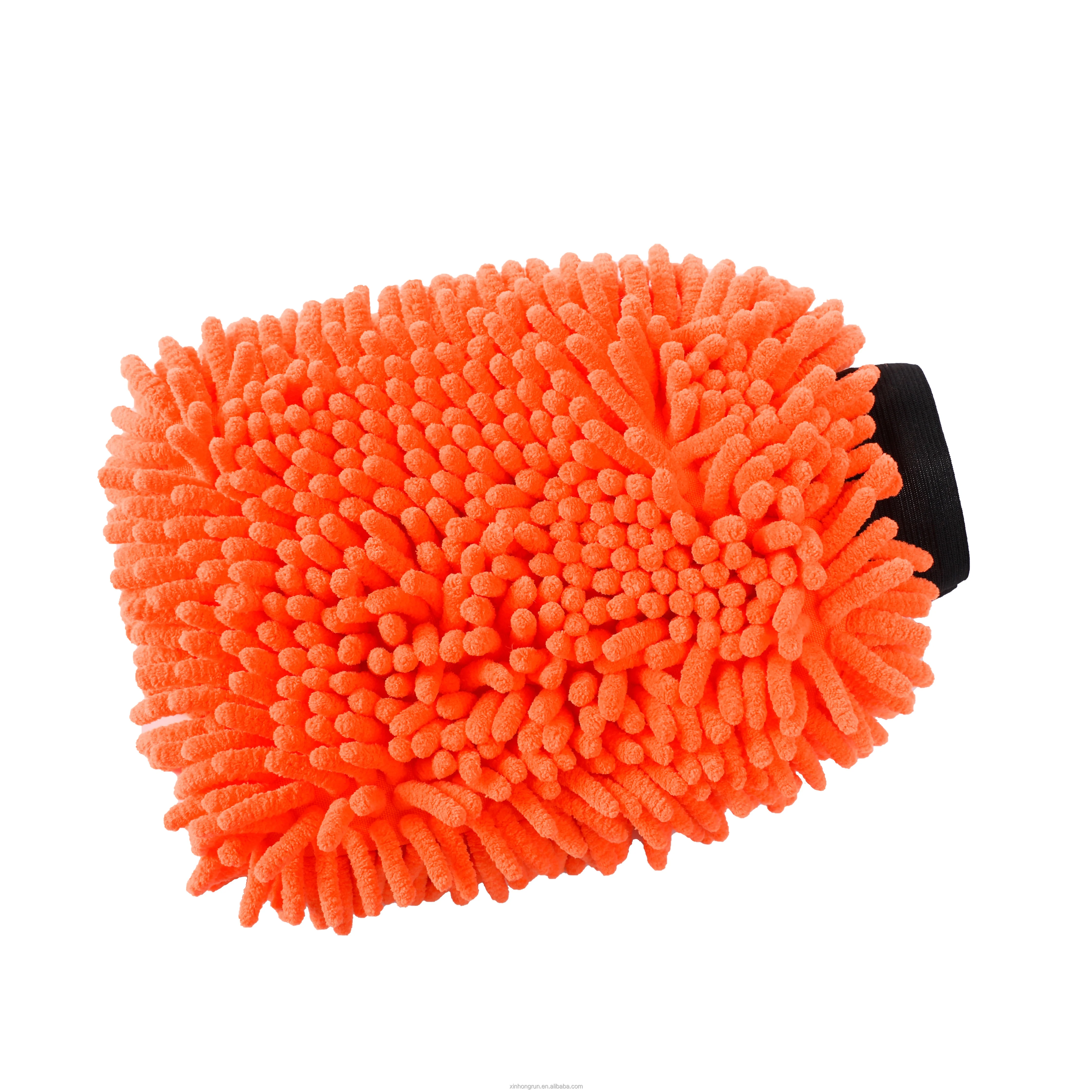 Custom Hand Soft Towel Chenille Car Cleaning Tool Microfibre Wash Mitt Glove Car Detailing