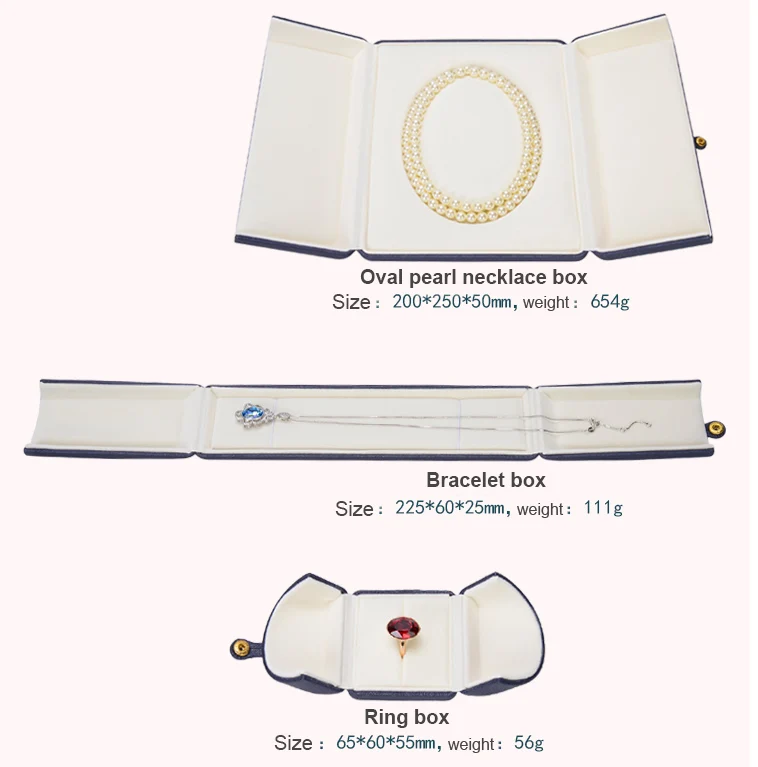 Long Plush Ring Box Velvet Jewelry Packaging Box Hot Selling  case with Logo Custom Necklace Gift Boxes