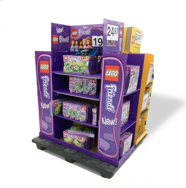 
Beautiful Doll Pallet Display Custom cardboard corrugated Floor Display girls toys 