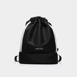Sport Drawstring Backpack With Shoe Pocket Portable Running Bags For Sport Traveling Hiking Drawstring Backpack Bags
