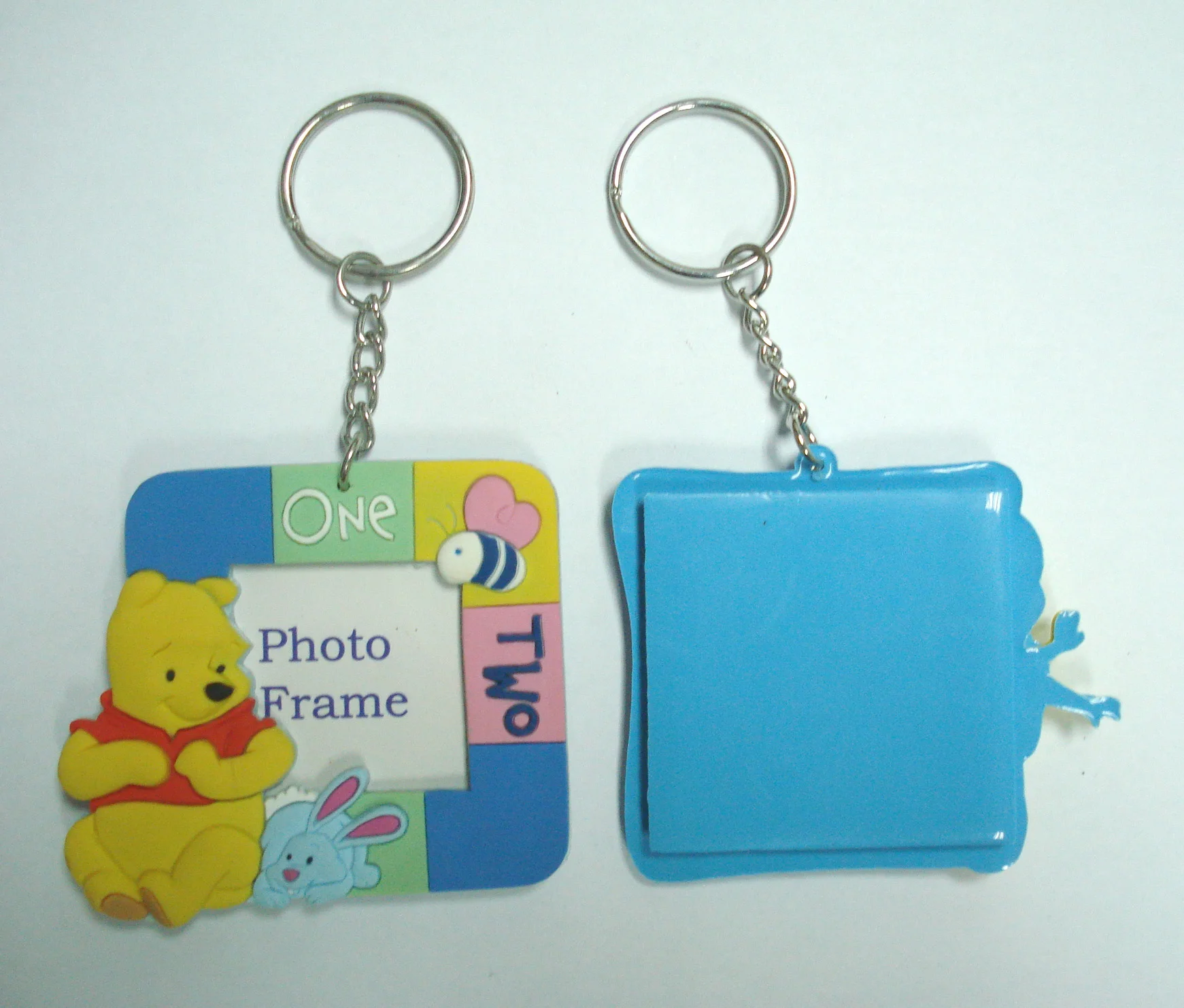 Factory custo PVC photo frame keychain for promotion gifts