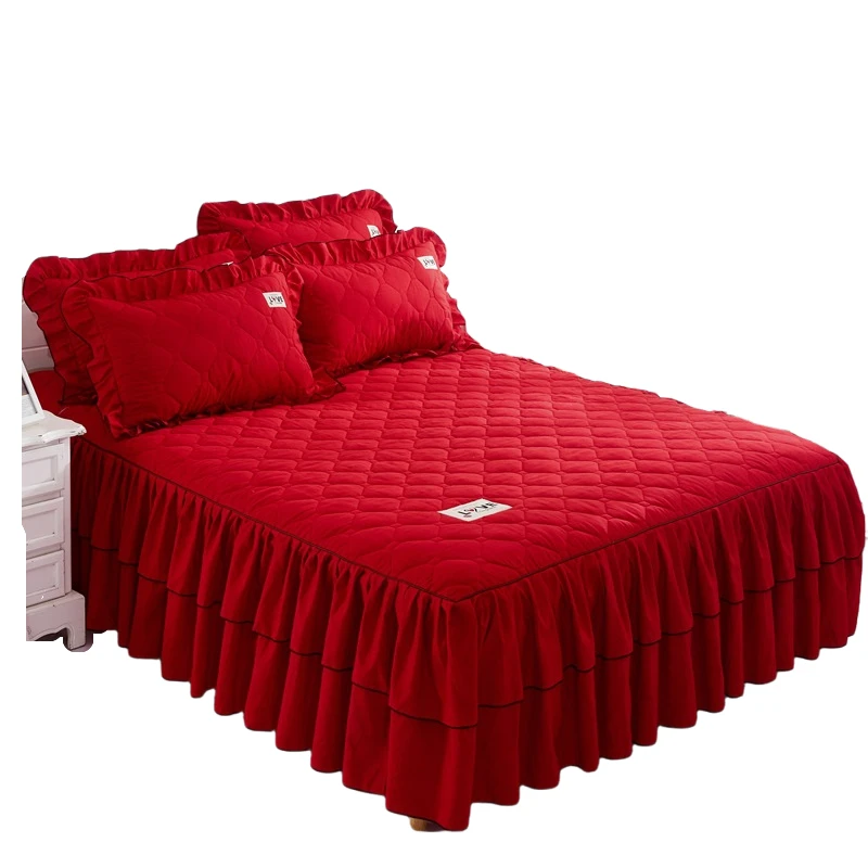 HOT sales soft polyester modern home set bed wrap around single wrap around bed skirt