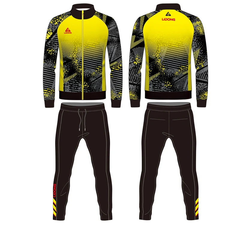 Factory Men Latest Design Custom Printed Sublimation Digital Fitness Sports Tracksuits Set
