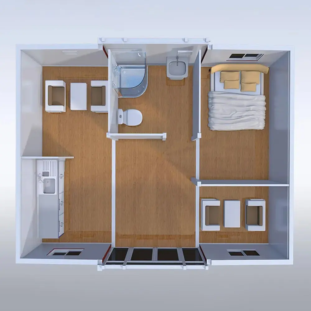 DFBD Popular Luxury Living 2 Bedroom 20 ft Homes Luxury Living Expandable Container House