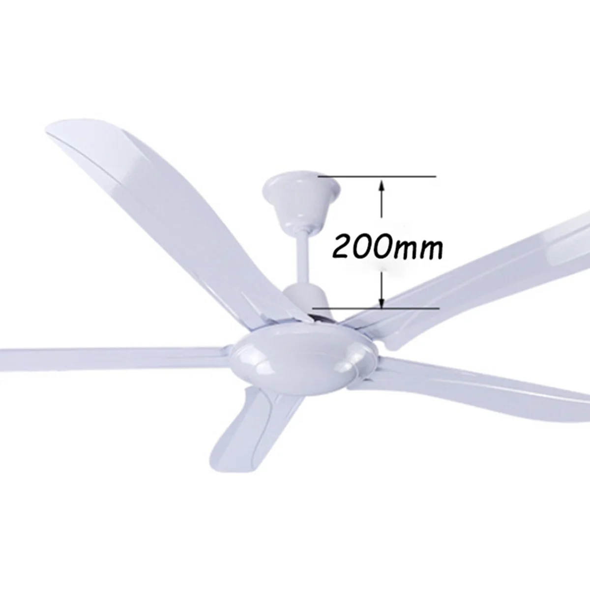 56 inch 5 blades 100W DC industry ceiling Fan Electric power source 5 blades ventilation white air cooler