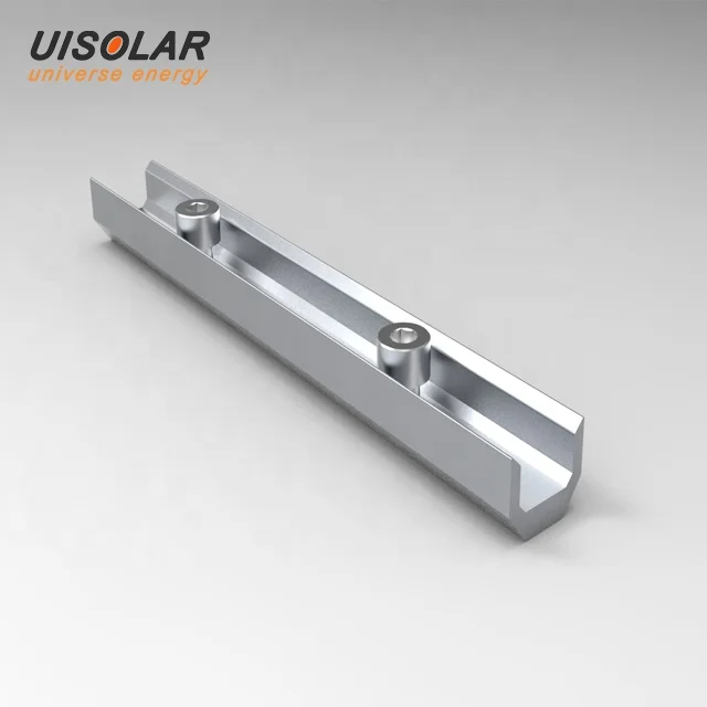 UISOLAR High Quality solar panel Rail Splice Kit Solar Panel Connector Anodized Solar Roof System Natural Silver