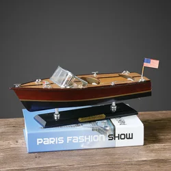 wooden chris craft Speed boat model Promotional gift maritime Decoration 14' italian riva aquarama yacht scale runaboat