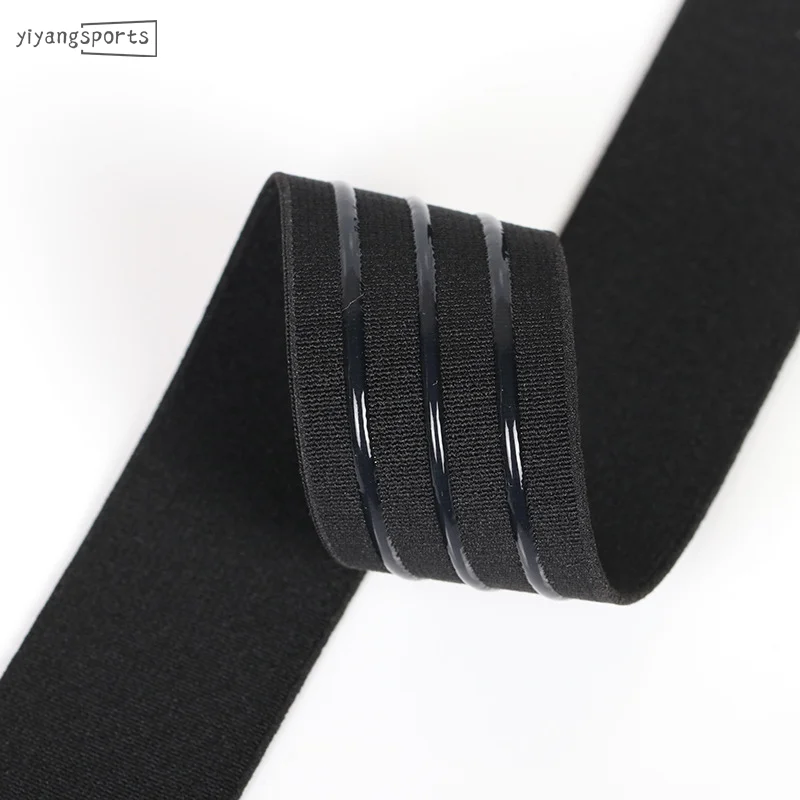 High stretch 3 Straight Line Straps Belt Waistband Silicone Gripper anti-slip tape ribbon rubber bands for clothing