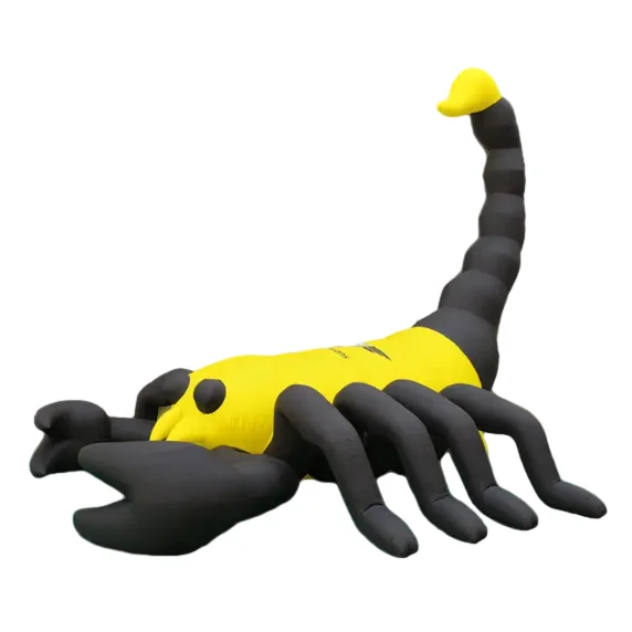 Large 6m length black inflatables scorpion