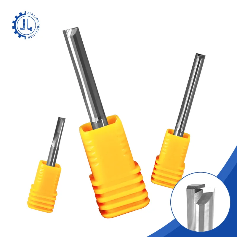 Two Flute Straight Bit End Mills CNC Router Bit Set Woodworking CNC MDF Cutting Bit