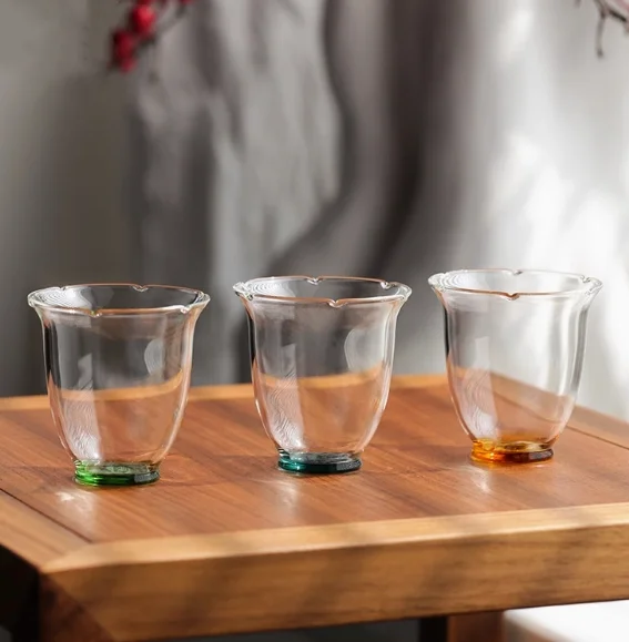 custom heat-resistant high-borosilicate single-wall teacup tea set home tea drinker glass teapot