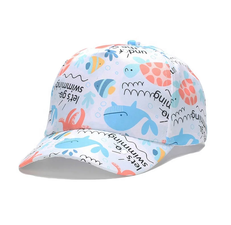 Sports Running Cap Trucker Hat Boys 100% Polyester Adults Summer Caps Female Headwear Rainbow Print Shark Truck Fruits Novelty