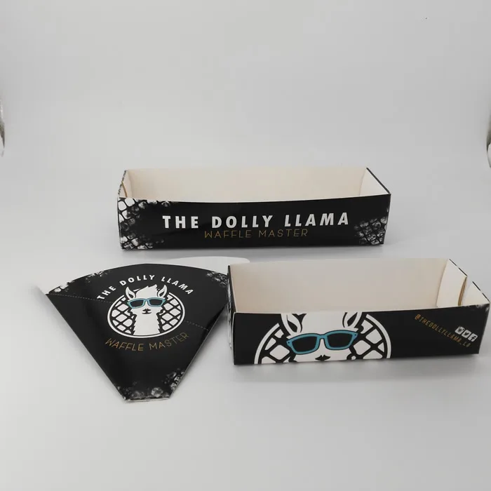 french fries plain container custom printing logo paper packaging french fries cup waffle container with yoghurt