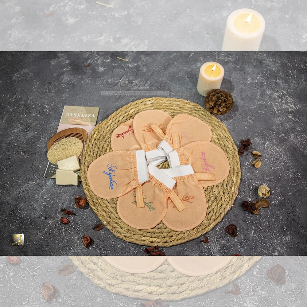 Silk Exfoliating Glove For Face By Ayseliza 100 Turkish Raw Cocoon Hammam Kesse Mitt Glow Dead Skin Tan Acne Removal Kessa OEM