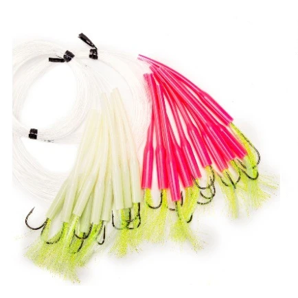 Wholesale 10Pcs/set Sea Fishing Long Handle Hook 1.6m Night Light Bait Sabiki For Carp Fishing