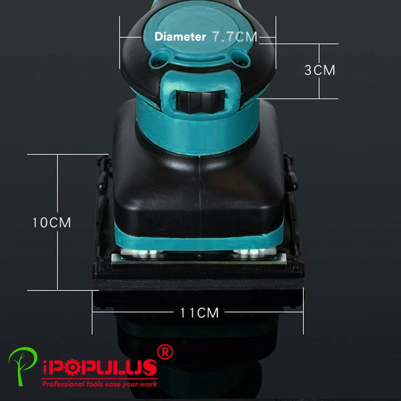 iPOPULUS  300W 1/4 Sheet Palm Sander Polisher Woodworking Machine for Sanding and Polishing