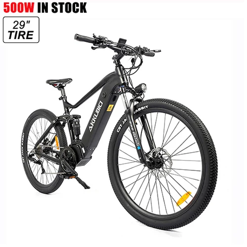 Электрический горный велосипед Akkubici bafang, 500 Вт, мопед, горный электровелосипед, 29 дюймов, шина, электровелосипед для взрослых