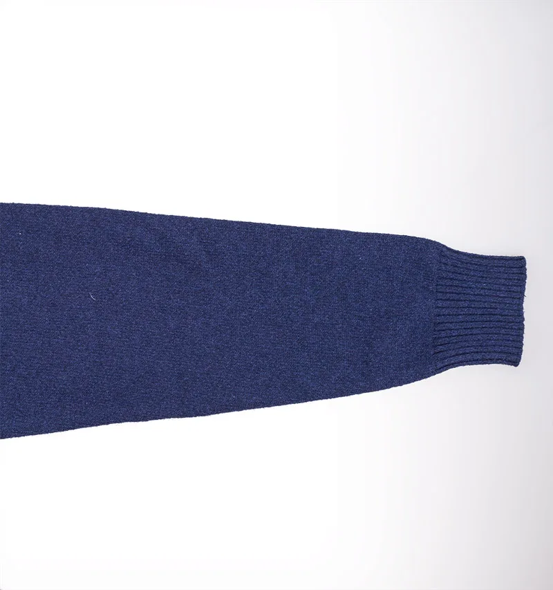 High quality Christmas sweater Men stylish wool long sleeve deer jacquard knitted sweater