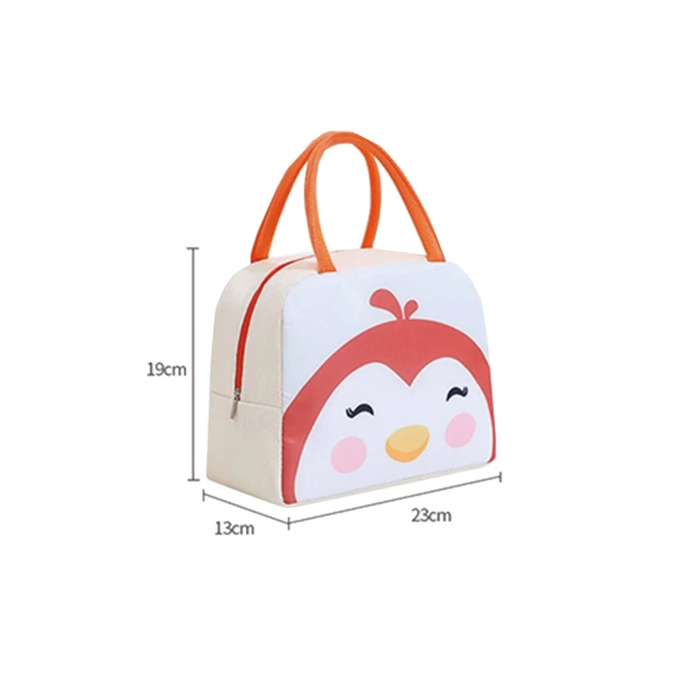 custom Cartoon Cute Insulated Container Reusable Cooler lunch bag for kids sublimation lunch tote bag blank kids lunch bag
