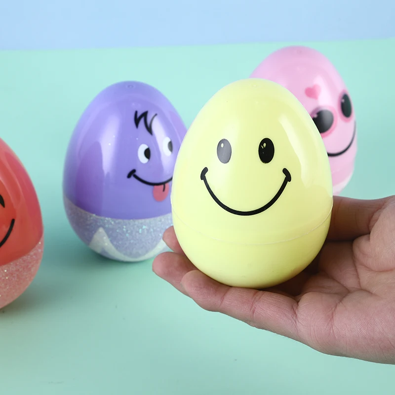 Wholesale custom Amazon can open big Easter eggs 10cm plastic Easter eggs can put candy children holiday surprise toy eggshells