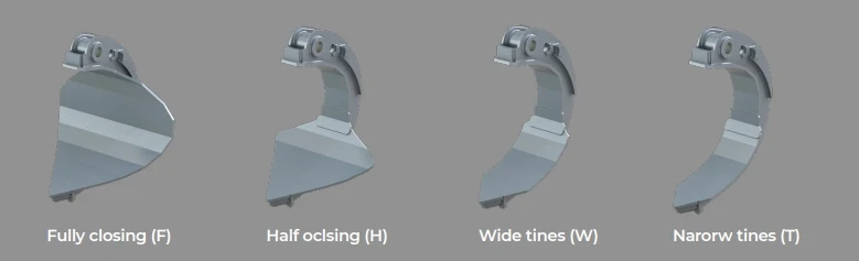 High Quality Hydraulic Rotating Scrap Metal Orange Peel Grab with 5 Teeth