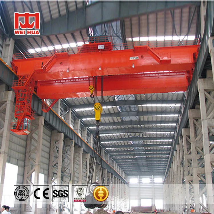 Workshop Using 300t 150t 100t 80t 75t Qd Type Electric Double Girder Overhead Crane Bridge Travelling Crane Price