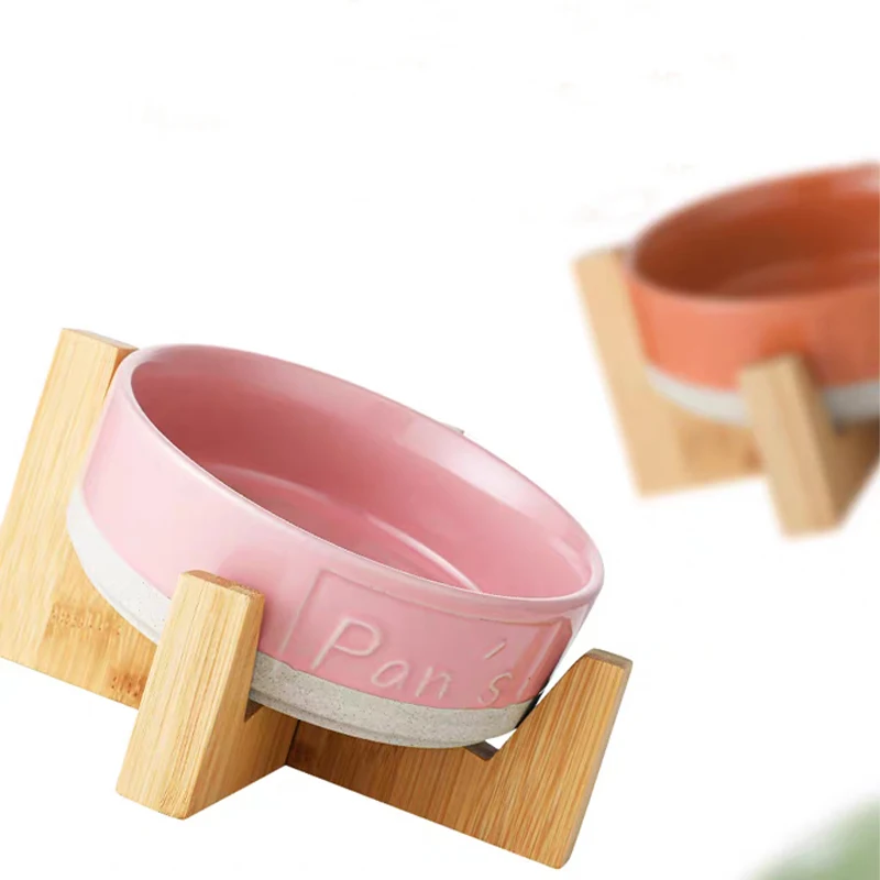 Ceramic Cat Bowl Small Dog Pet Supply Bowls for Cat Bone China Cervical Protect Food Water Cat Bowl