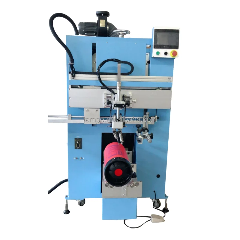 LC Brand CO2 Fire Extinguisher Serigraphy Printing Machine with UV Curing Machine and PLC Control System