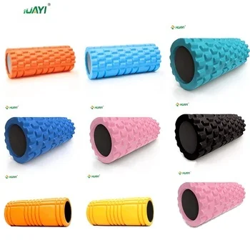 Huayi Factory Price  home exercise muscle relax gym fitness EVA hollow foam roller customized Deep Tissue Massage Roller Black