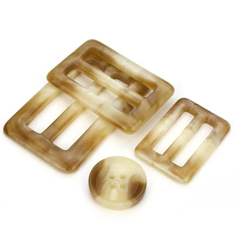 buckles plastic buckle polyester resin faux horn buckle for belt accessories