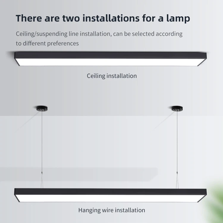 High Quality Indoor Commercial Office Hanging Line light 30W 50W 70W Led Pendant Light