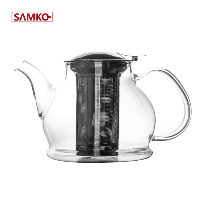 850ml glass teapot custom teapot clear glass kettle 850ml tea set