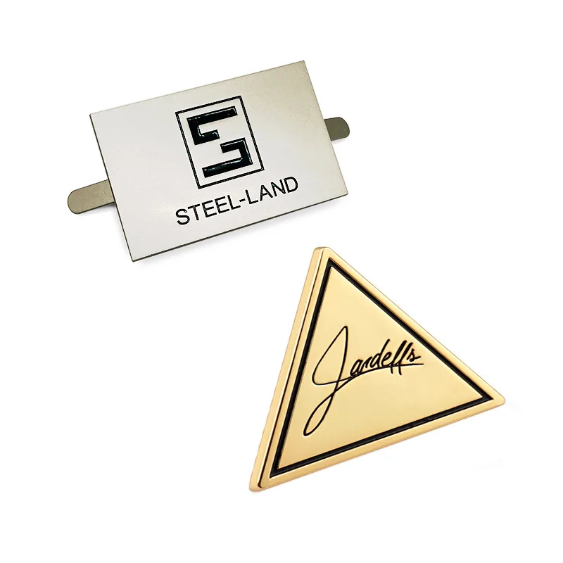 custom brand name metal lettering logo label sewmetal label hijb label for bags