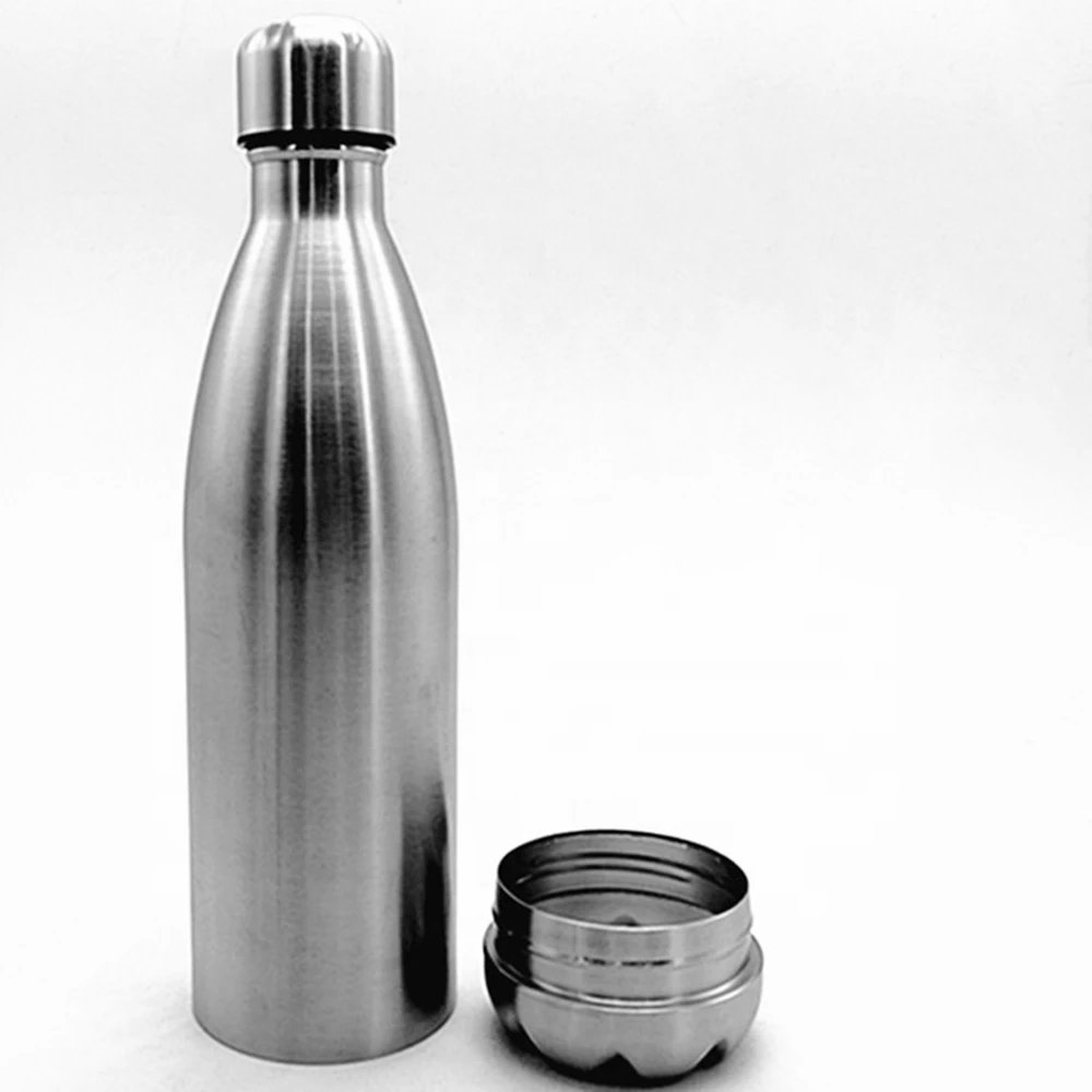 FX Factory 750ml Vacuum Bottle Containable Water Bottles Stainless Steel Insulated Cola Water Flask with Money Protein Storage