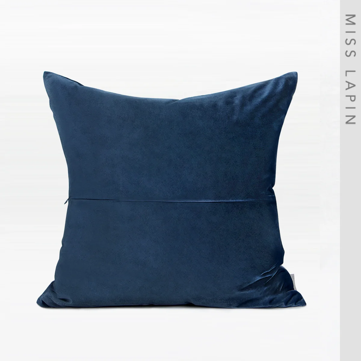 Thick Woven Fabric Throw Pillow Cover Designer Blue Sofa Decorative Cushion Cover Luxury