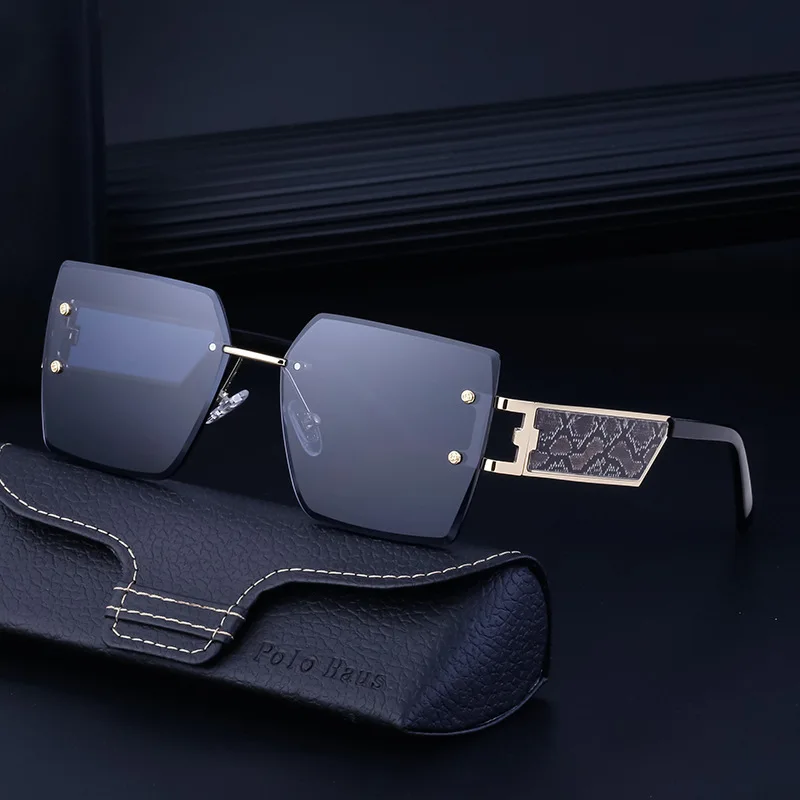 2023 Oversized Square Sunglasses Men Luxury Brand Metal Frame Y2k Glasses Fashion Sun Glasses Jelly Designer Sunglasses Women