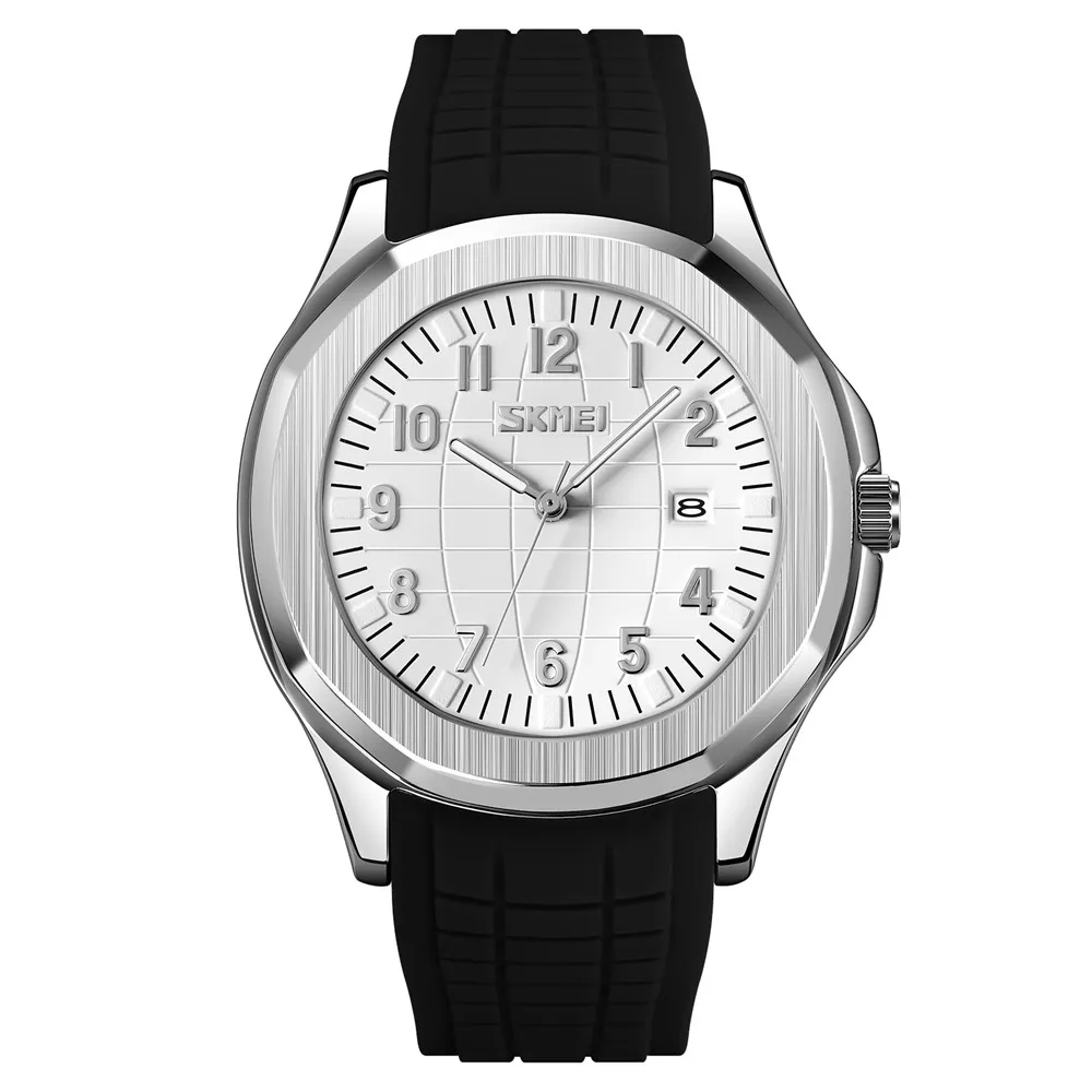 Skmei 9286 Silica gel Strap Quartz Wristwatch Men Waterproof Sport Watch with Date
