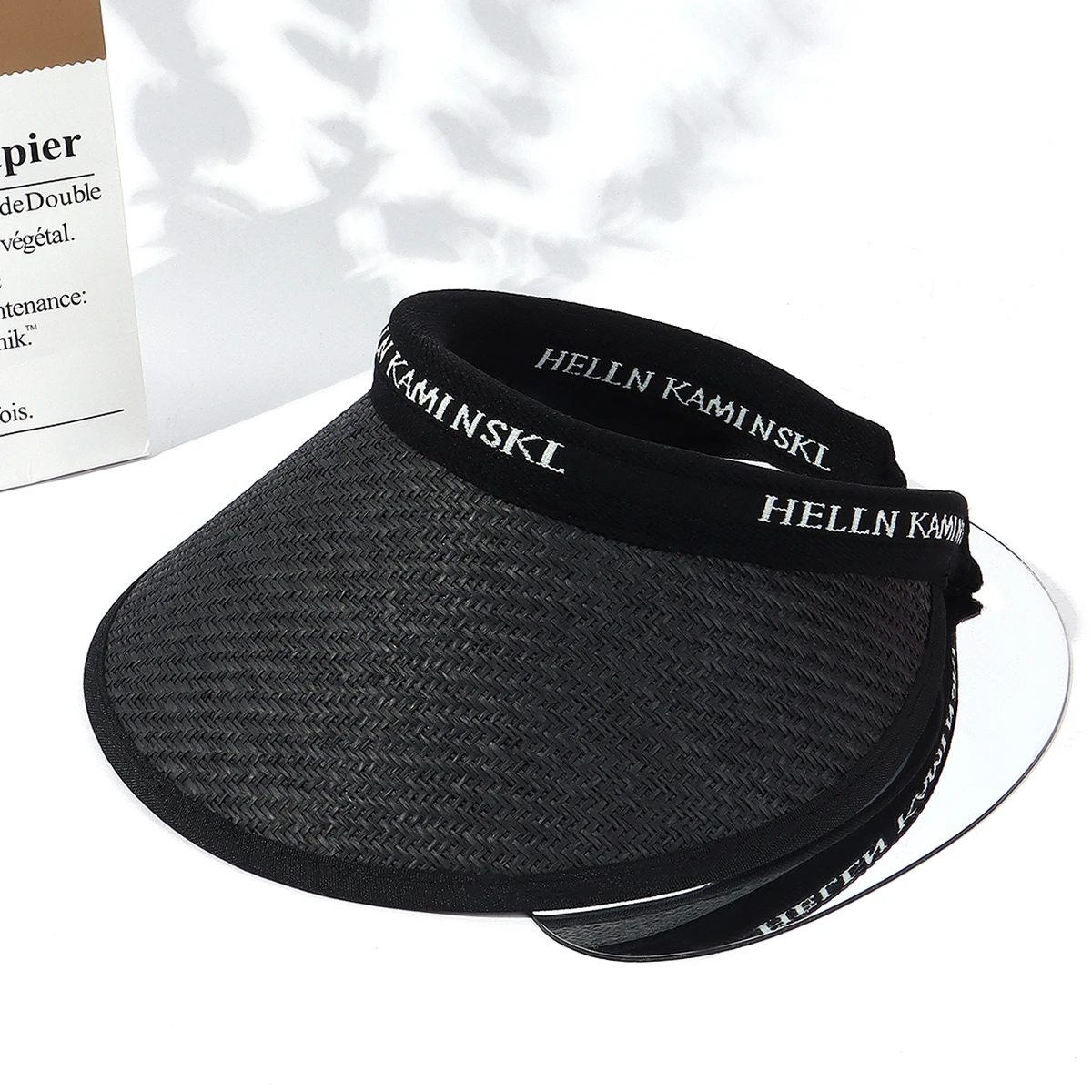 Customizable High Quality White Sport Visor Cap Adults Adjustable Straw Gorras Embroidery Logo Stylish High Unisex Outdoor