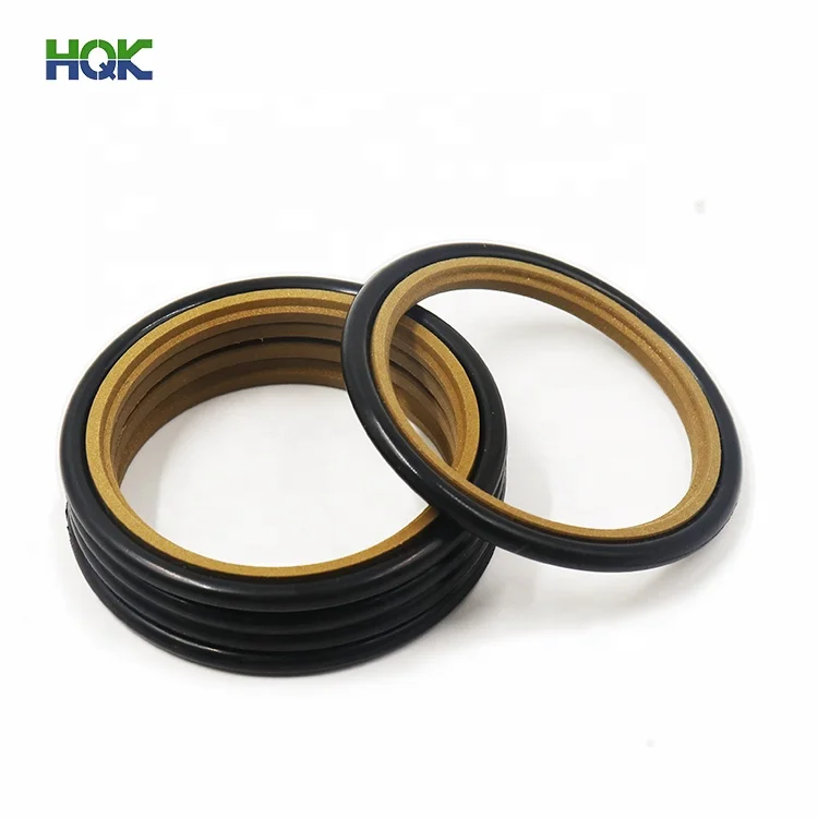 High Pressure Resistant PTFE + NBR / FKM Rod Step Oil Seal Ring for Hydraulic Cylinder