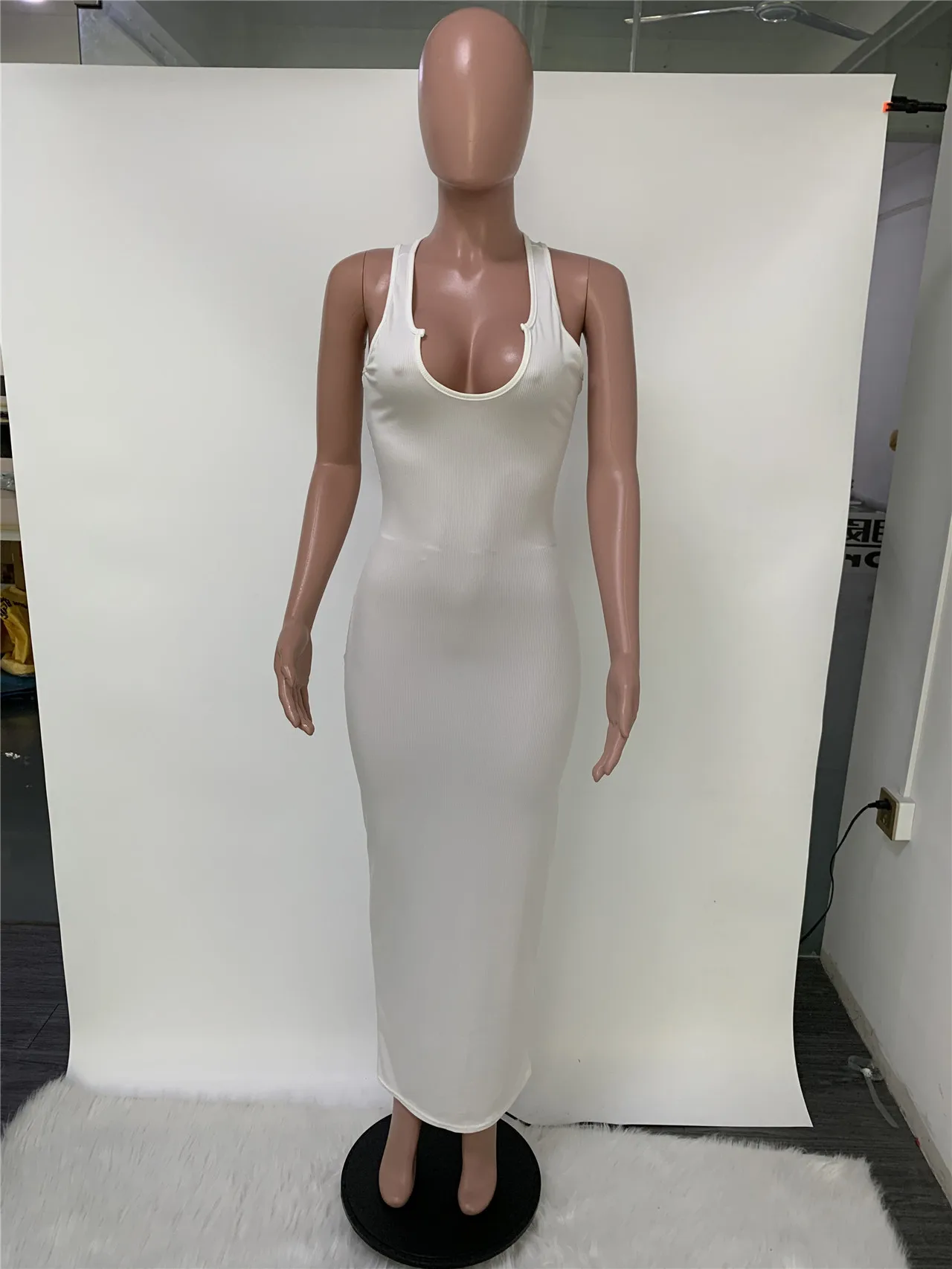 Europe and America Slim Maxi Dress Ladies Sexy Summer Clothes for Women Deep V-Neck Designer Clothes Dresses Women Lady Elegant