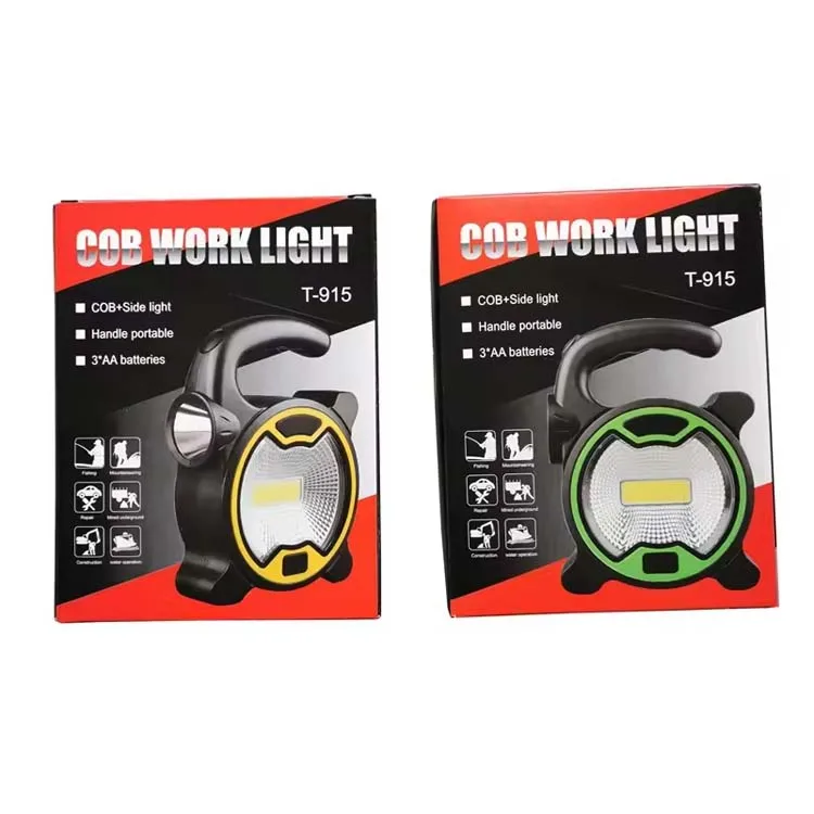 TY915 Portable Work Lamp LED Lantern Waterproof Emergency Spotlight Cob Floodlight For Outdoor Hiking