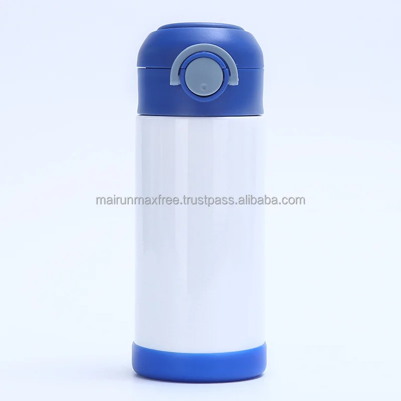 USA Warehouse 12oz Kids Flip Top Sublimation Blanks Tumbler 12 oz Stainless Steel Straight Kids Water Bottles for Kids School